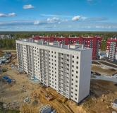 Ход строительства дома 49а в ЖК Вишневая Горка -
