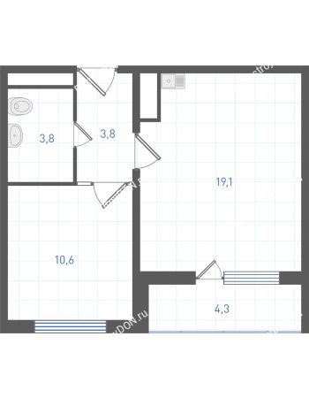 1 комнатная квартира 40,3 м² в ЖК Левенцовка парк, дом Корпус 8-12.2