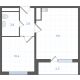 1 комнатная квартира 40,3 м² в ЖК Левенцовка парк, дом Корпус 8-12.2 - планировка