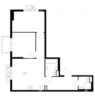 2 комнатная квартира 61,1 м² в ЖК Савин парк, дом корпус 7 - планировка