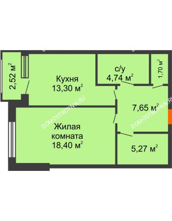 Студия 52,3 м² - ЖК Сергиевская Слобода