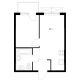 1 комнатная квартира 33,1 м² в ЖК Савин парк, дом корпус 8 - планировка