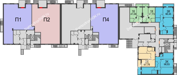 Планировка 1 этажа в доме Литер 5 в ЖК Сокол на Оганова