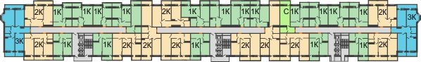 Планировка 2 этажа в доме Литер 3 в Фруктовый квартал Абрикосово