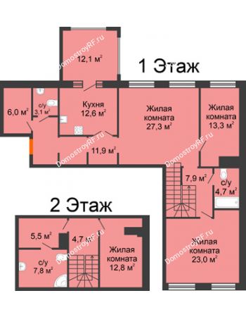 4 комнатная квартира 145,4 м² в Архитектурный Ансамбль Вознесенский, дом Собенникова