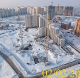 Ход строительства дома 12а в Микрорайон Нанжуль-Солнечный -