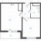 1 комнатная квартира 37,8 м² в ЖК Левенцовка парк, дом Корпус 8-12.2 - планировка