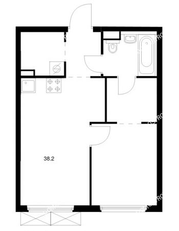 1 комнатная квартира 38,2 м² в ЖК Савин парк, дом корпус 10