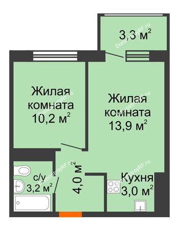 1 комнатная квартира 35,3 м² - ЖК Первая высота