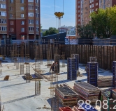 Ход строительства дома 1а в ЖК Темплин -