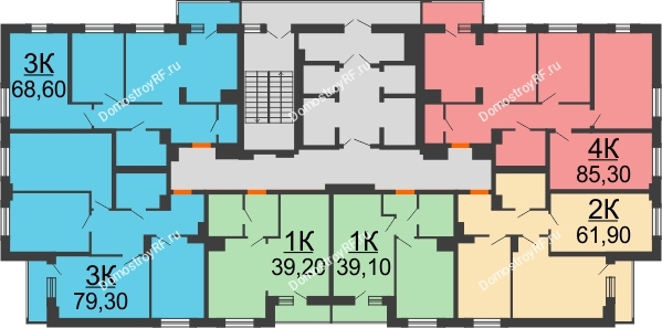 Планировка 2 этажа в доме 2 этап в ЖК На Высоте