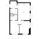 2 комнатная квартира 52,9 м² в ЖК Савин парк, дом корпус 10 - планировка