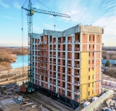 Ход строительства дома 1 в ЖК Окская Стрелка -