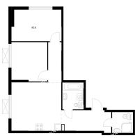2 комнатная квартира 60,6 м² в ЖК Савин парк, дом корпус 8 - планировка