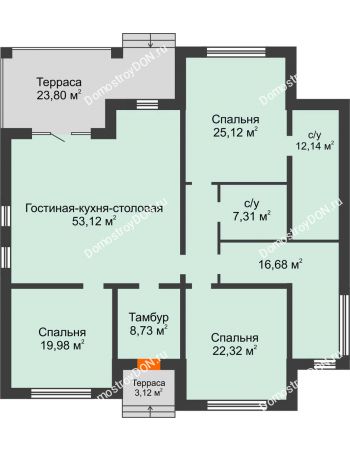 3 комнатный коттедж 199 м² - КП Ясная Поляна