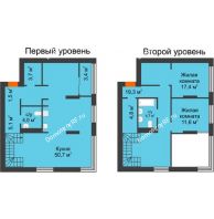 2 комнатная квартира 130,5 м² в Квартал Новин, дом 5 очередь ГП-5 - планировка